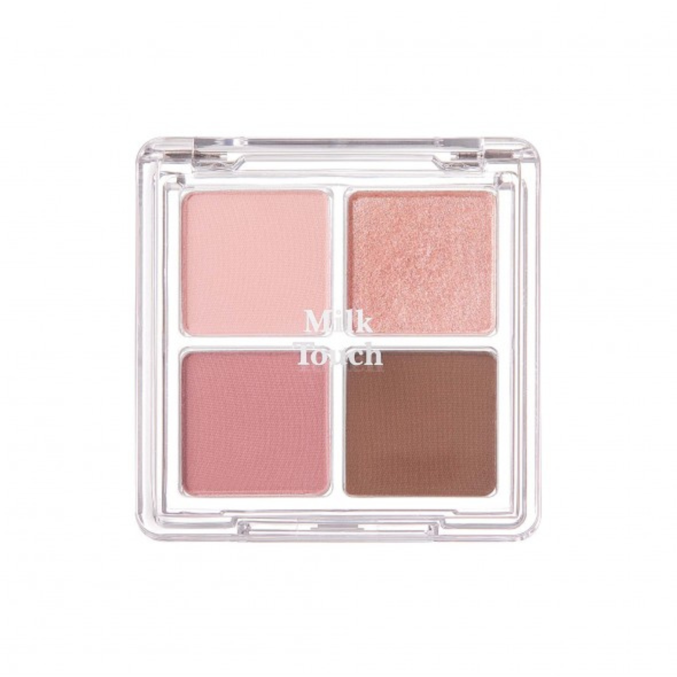 Palette with 4 different eyeshadows in different colours for a Korean style make-up.