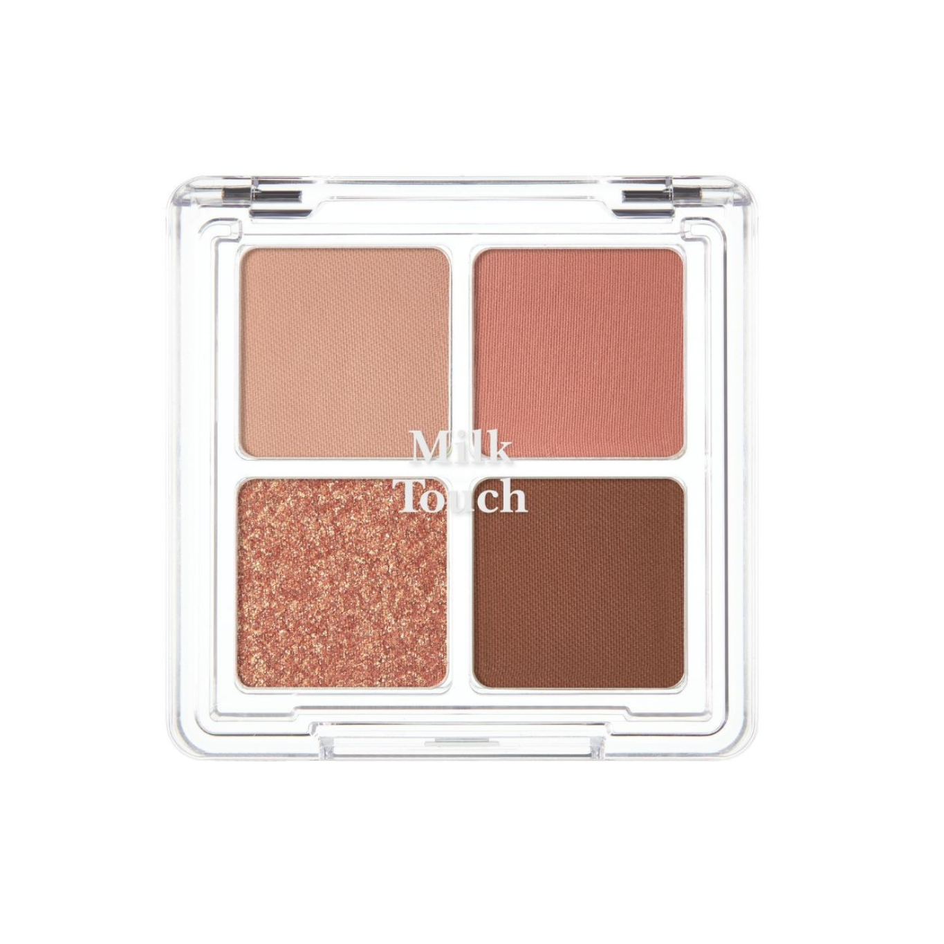 Palette with 4 different eyeshadows in different colours for a Korean style make-up.