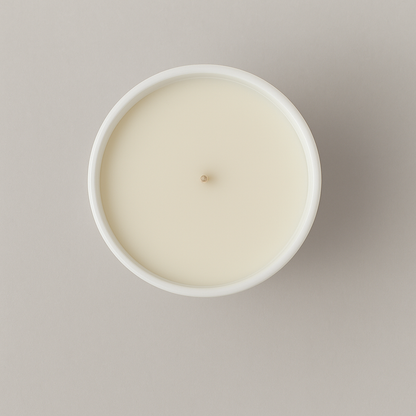 Citronella Scented Candle viewed from above