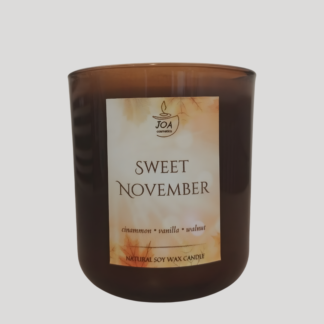 Sweet November Scented Candle - Joa Cosmetics