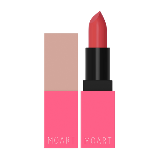 Moart Velvet Lipstick Collection consists of three series (R, T, and Y) of velvet lipsticks with four lipsticks per series. Matt, highly pigmented and long-lasting collection is formulated to provide a comfortable wear.